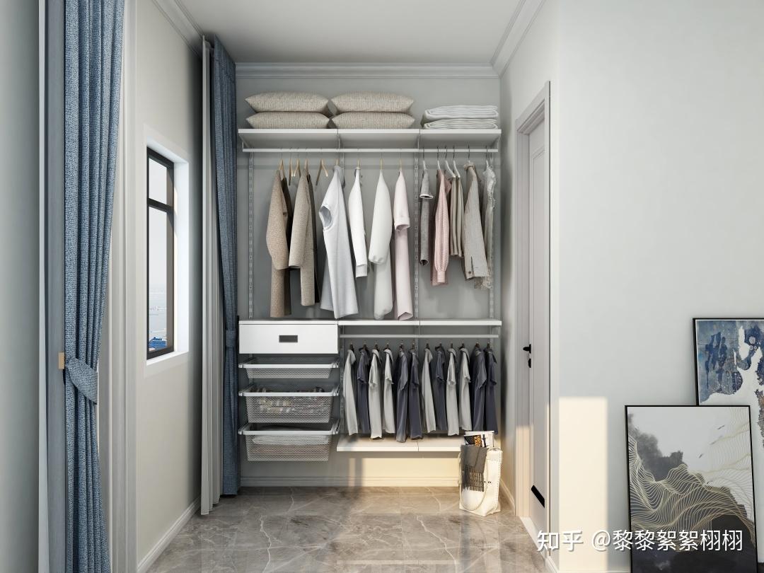 一字型金属衣帽间布局设计及收纳攻略
