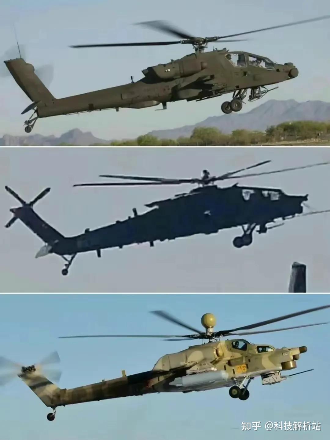 武直10直升机手绘画图片