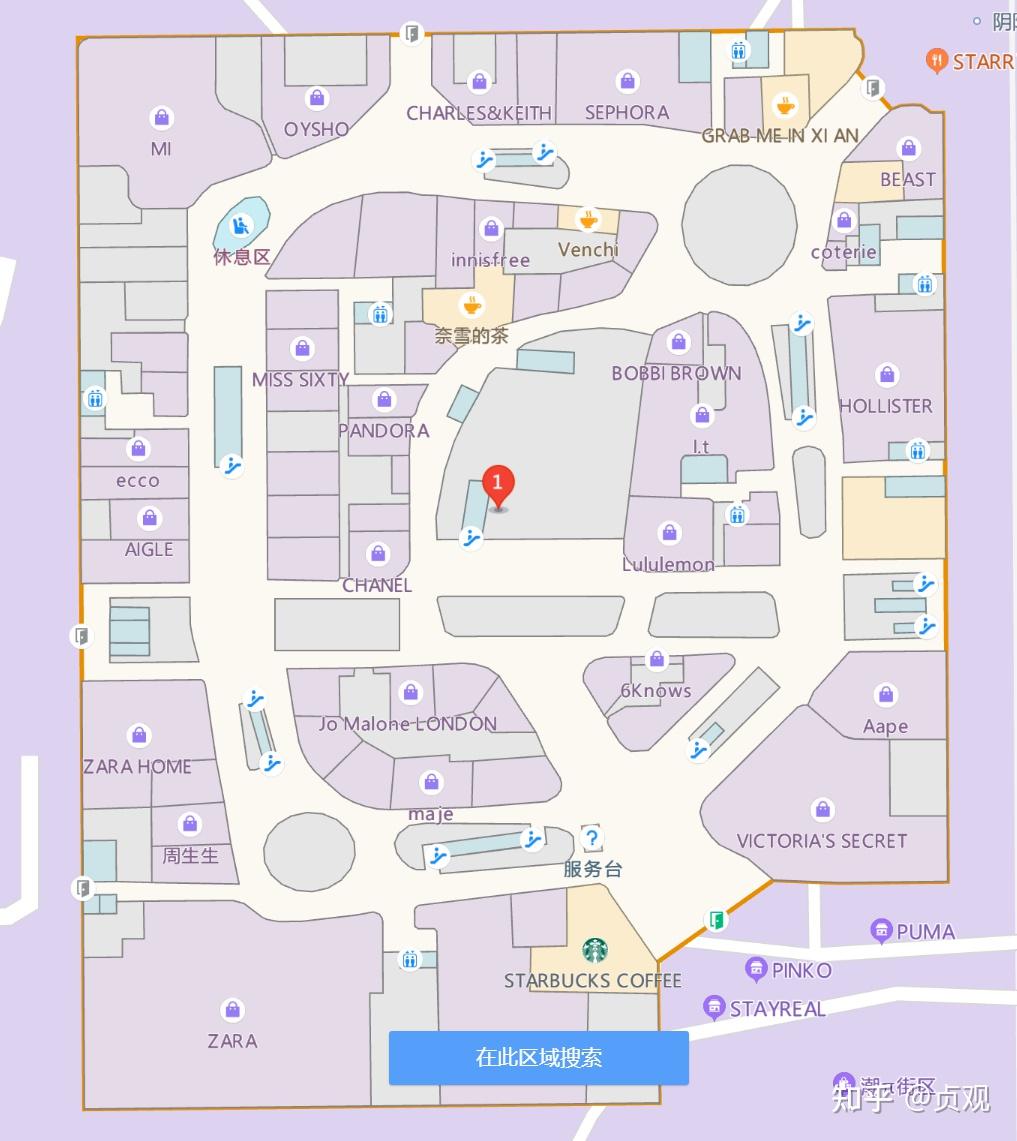 万象天地一层商业分布■ 高新万达广场■ momopark一层商业分布在西安