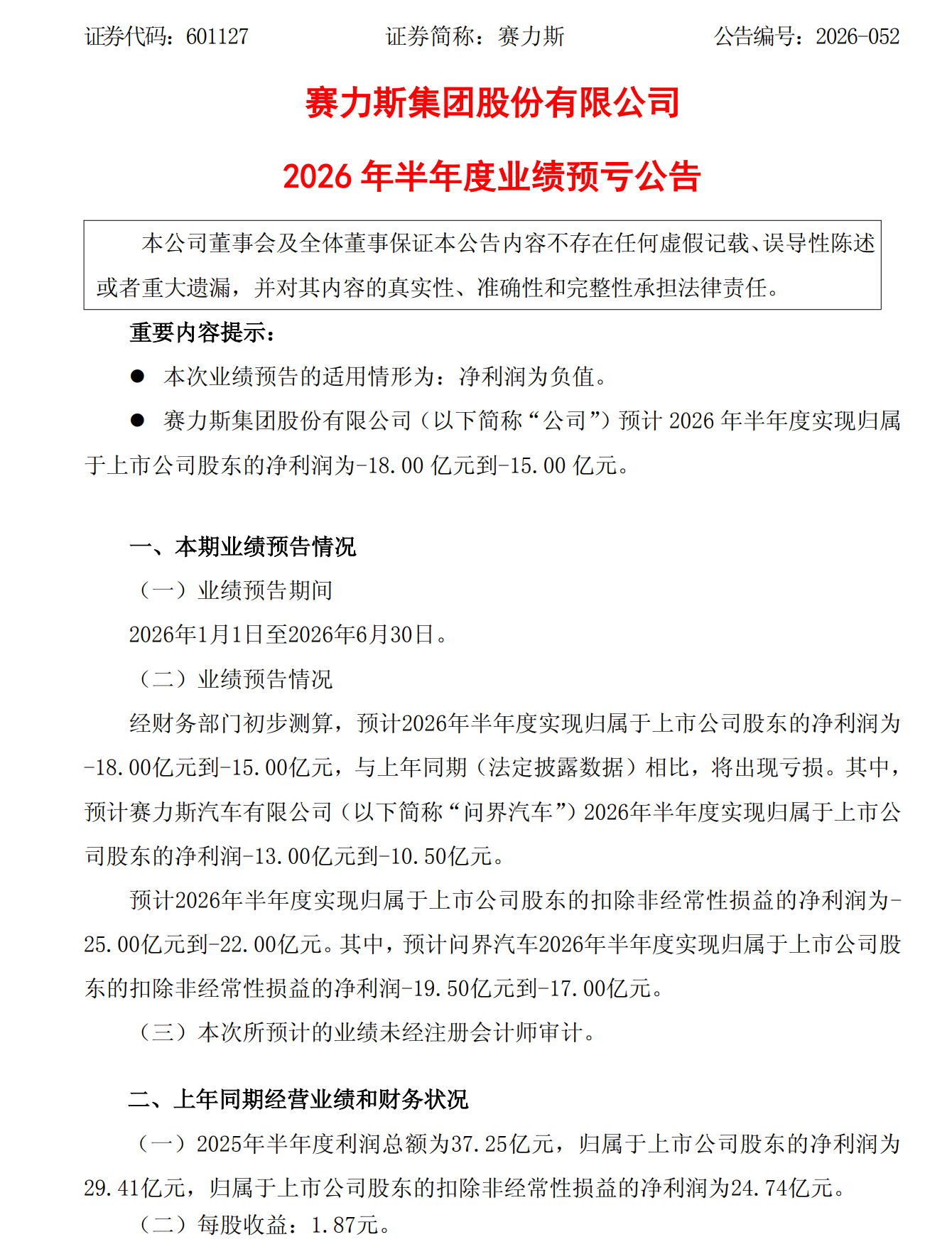 赛力斯由盈转亏,钱都被华为赚走了?