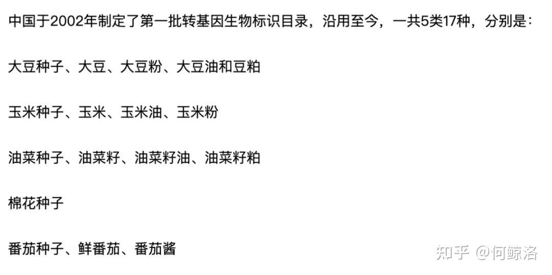 凡是列入標識管理目錄並用於銷售的農業轉基因生物,應當進行標識;未