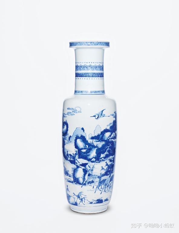 ください 中国 大清康煕年製 五彩雲龍文 長頸瓶 V 3897 pT4A8