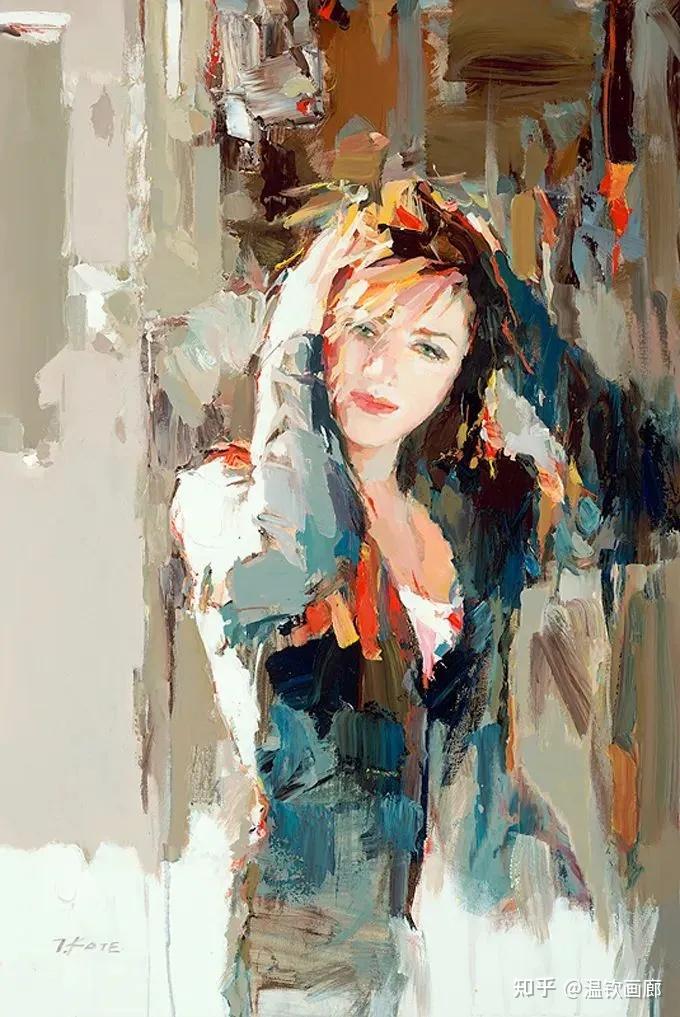 时尚前卫肖像人物画美国油画家约瑟夫·科特 josef kote