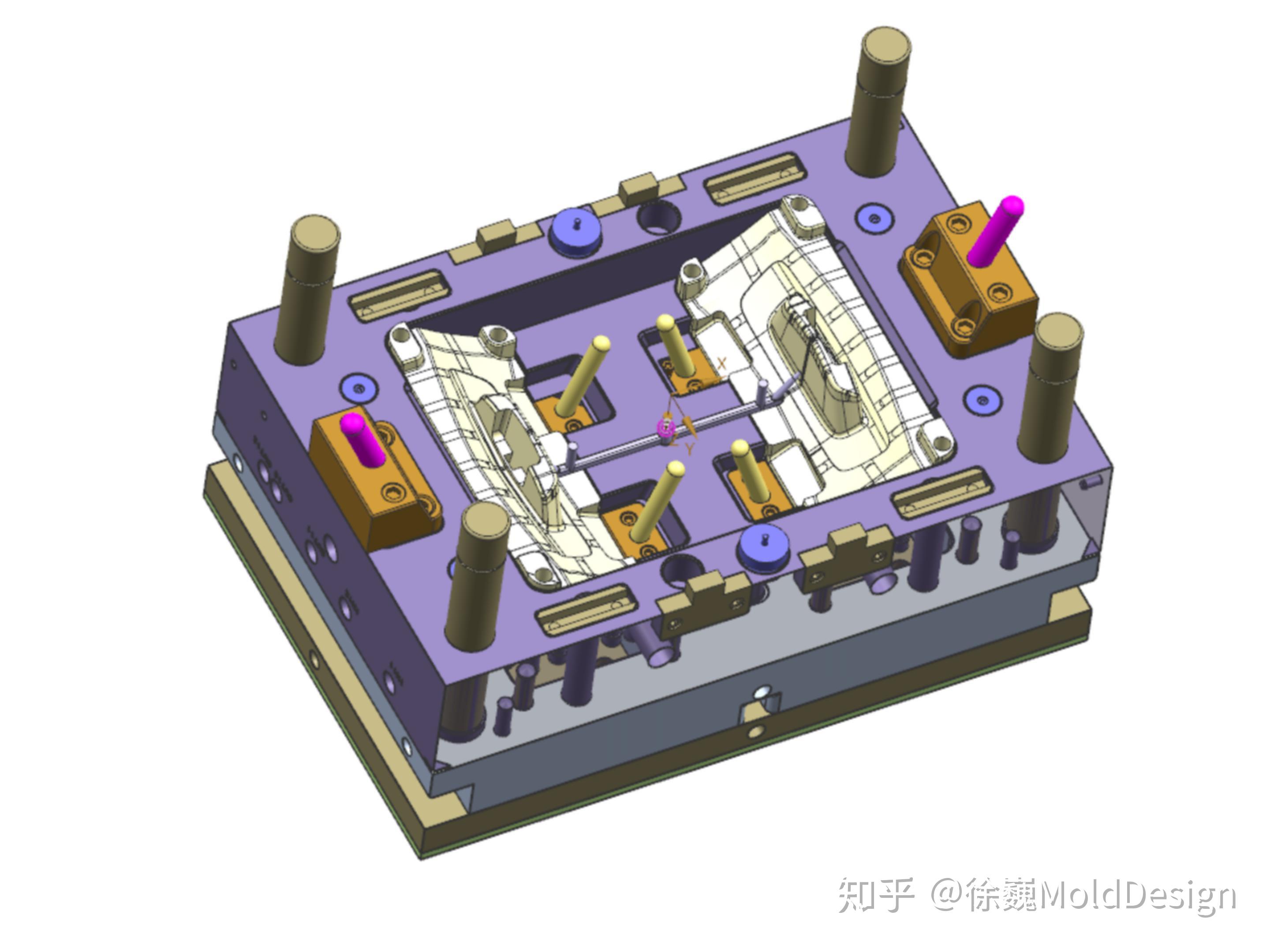 汽車注塑模具前模斜頂後模斜抽小產品結構多