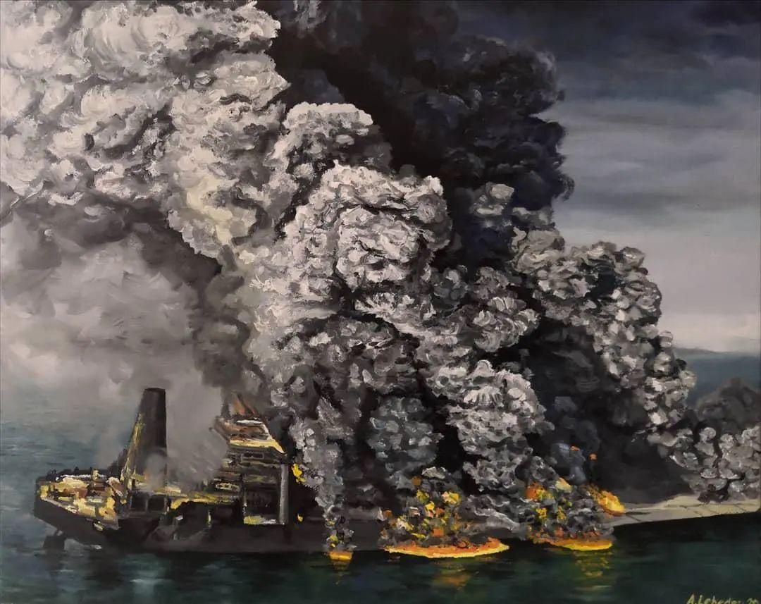 吹爆这位艺术家他画出了火焰的灼热感看得人脸颊发烫