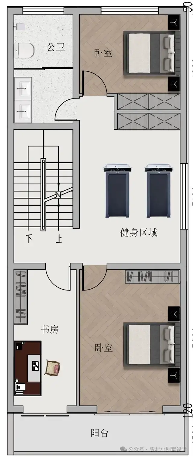 【8米面宽二开间神户型设计】布局爆火48套三层农村自建房别墅! - 知乎