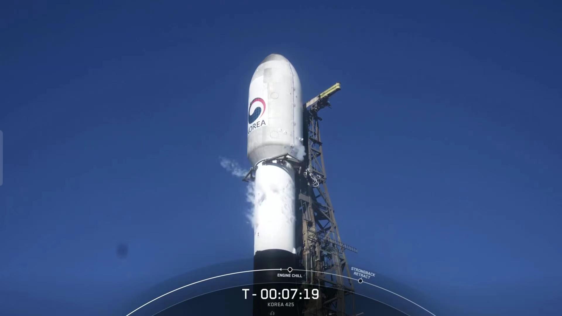 搭载星"爱尔兰教育研究卫星1号"等25颗卫星的"猎鹰九号"运载火箭从