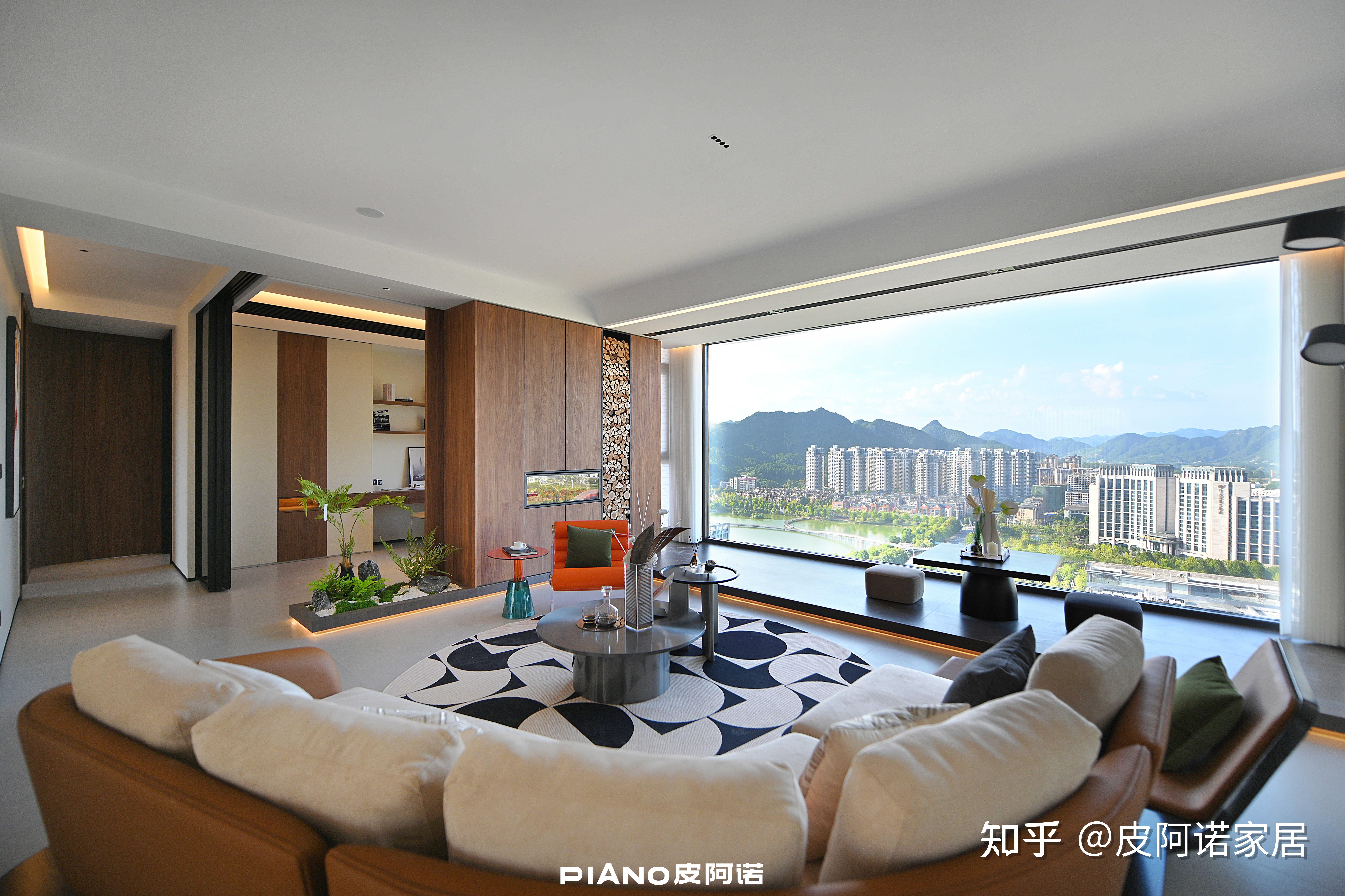 这个客厅真的美呆了!落地窗前,岁月静好