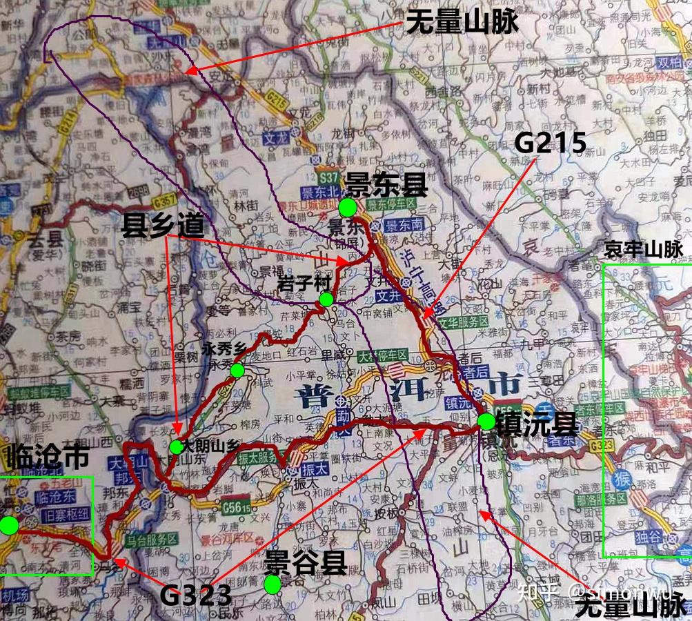 g215景东经镇沅 g323至临沧段