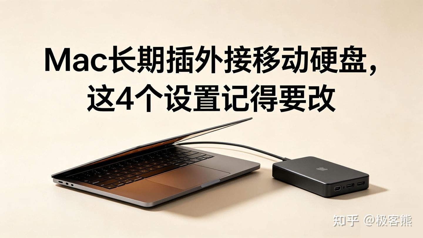 Mac长期使用移动硬盘,这4个设置记得要改,避免伤盘!