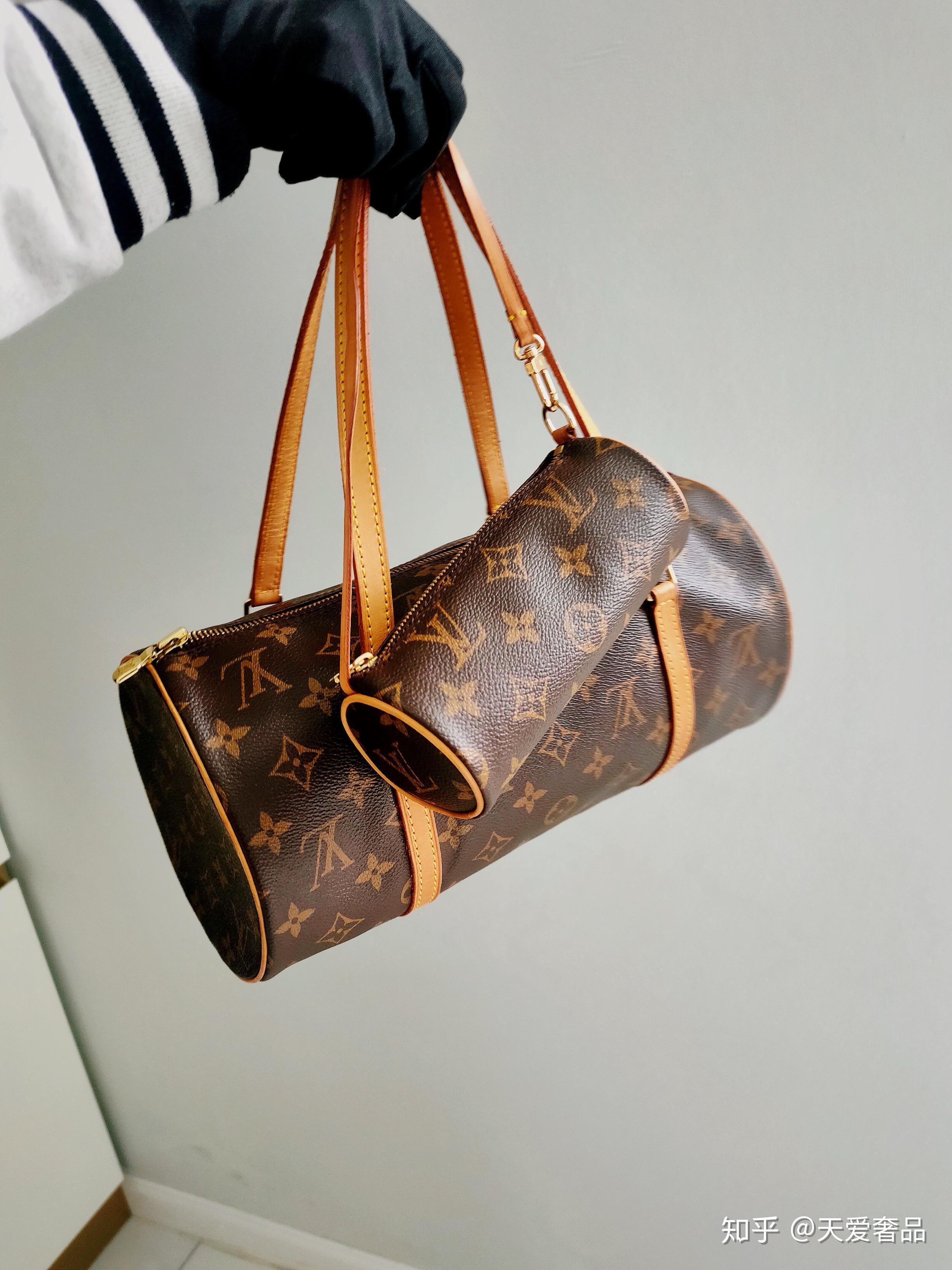 超美中古lvpapillon圆筒包