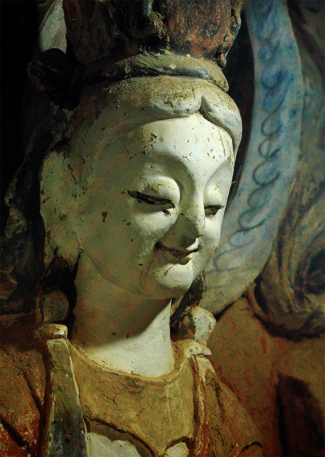 神游千年大美敦煌北周290窟1上中心柱佛龛彩塑高清大图