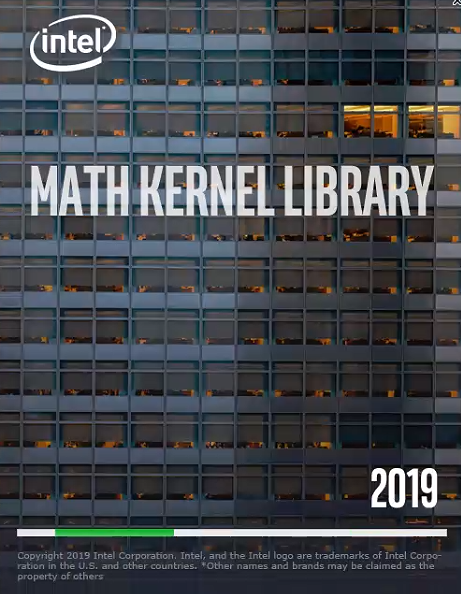 Win10 VS2017 Intel Mkl 2019 