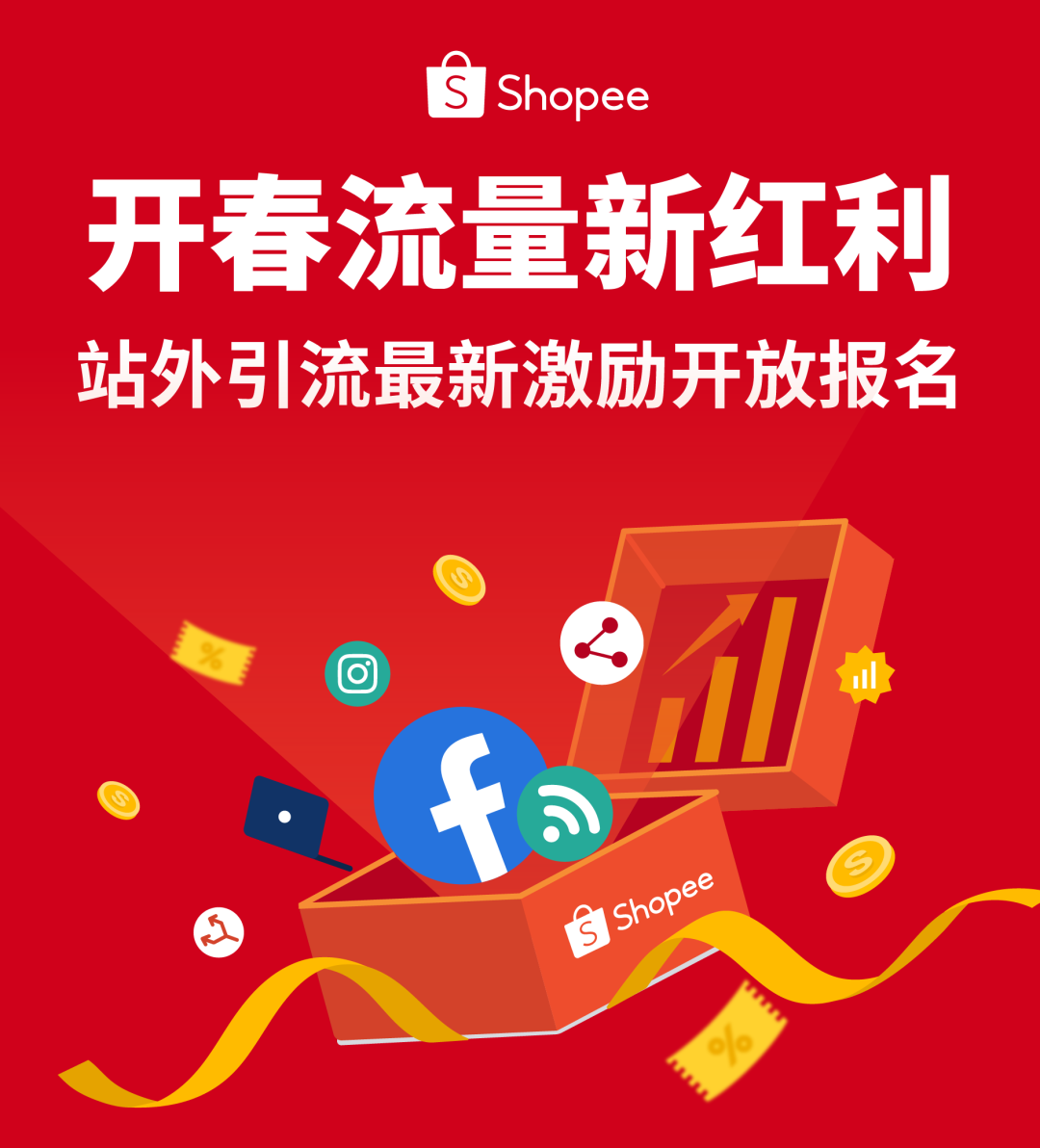 站外流量新红利shopee联盟营销ams升级至后台更有脸书广告cpas返30