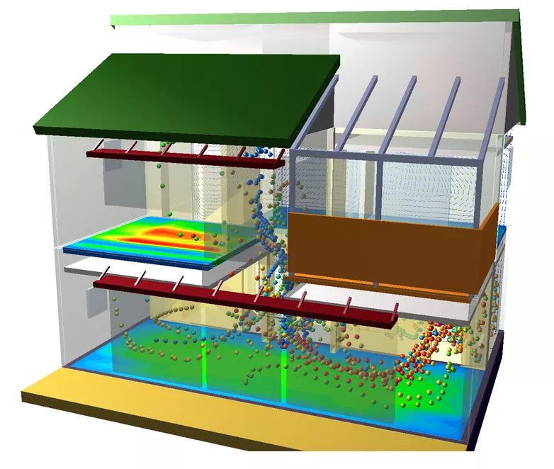 fluent建筑室内外风环境建模网格划分及仿真视频