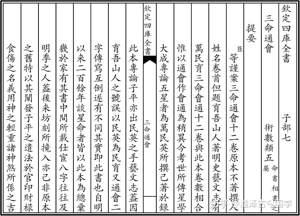 古藉分享」《三命通会》.四库版.十二卷全- 知乎
