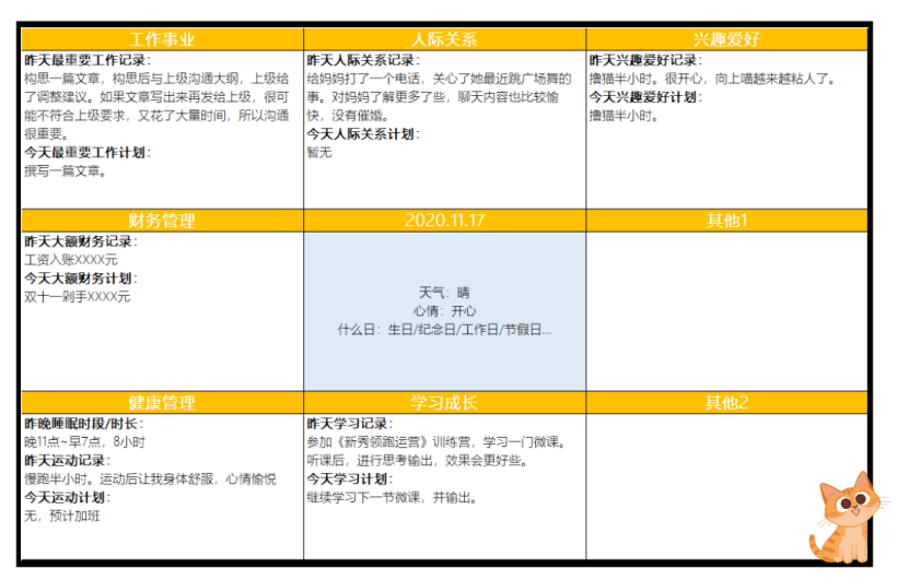 私信所長可獲得模板哦~晨間日記,加入了