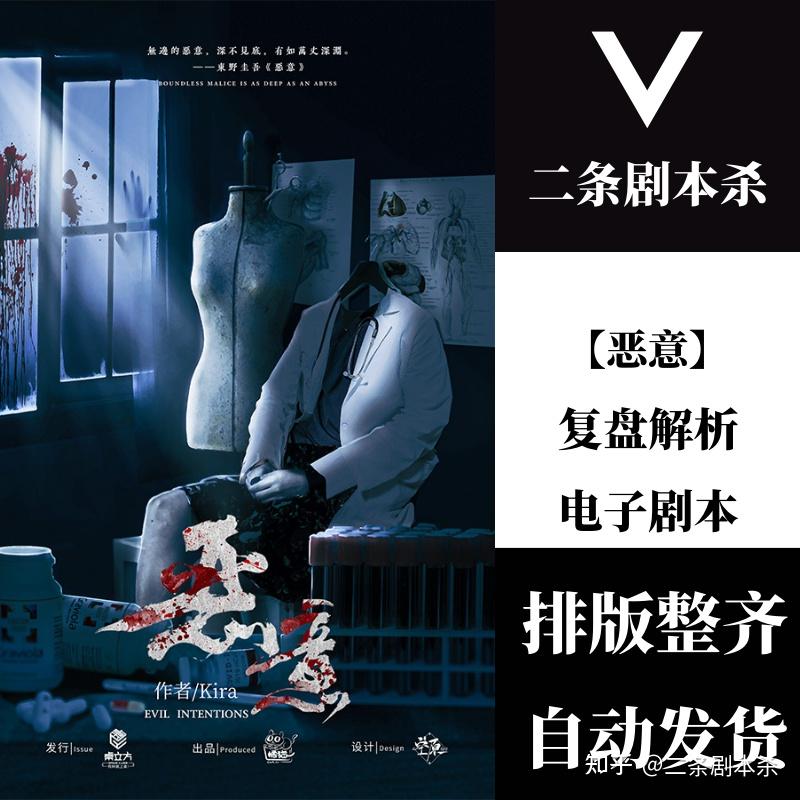 剧本杀经典剧本【恶意】剧本杀复盘解析电子剧本真相剧透凶手是谁?