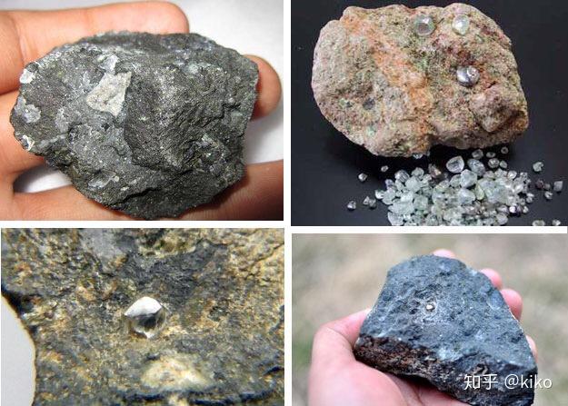 由火山喷发,岩浆将金伯利岩筒和钾镁煌斑岩带至地表,为原生矿