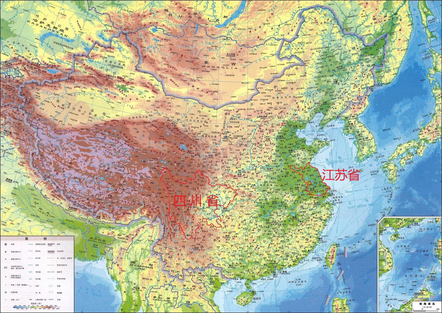 从 中国地形分布图 来看 我国哪个省区的地形条件最好 知乎