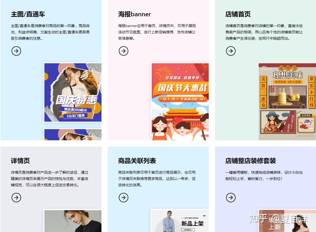 有木有比较好的电商页面素材 模块设计网站 