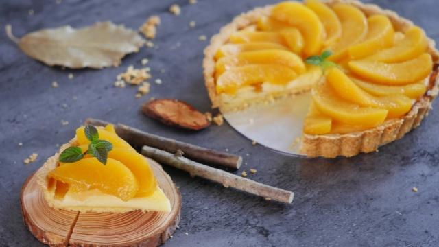 清新乳酪黄桃派仿似柔软少女心