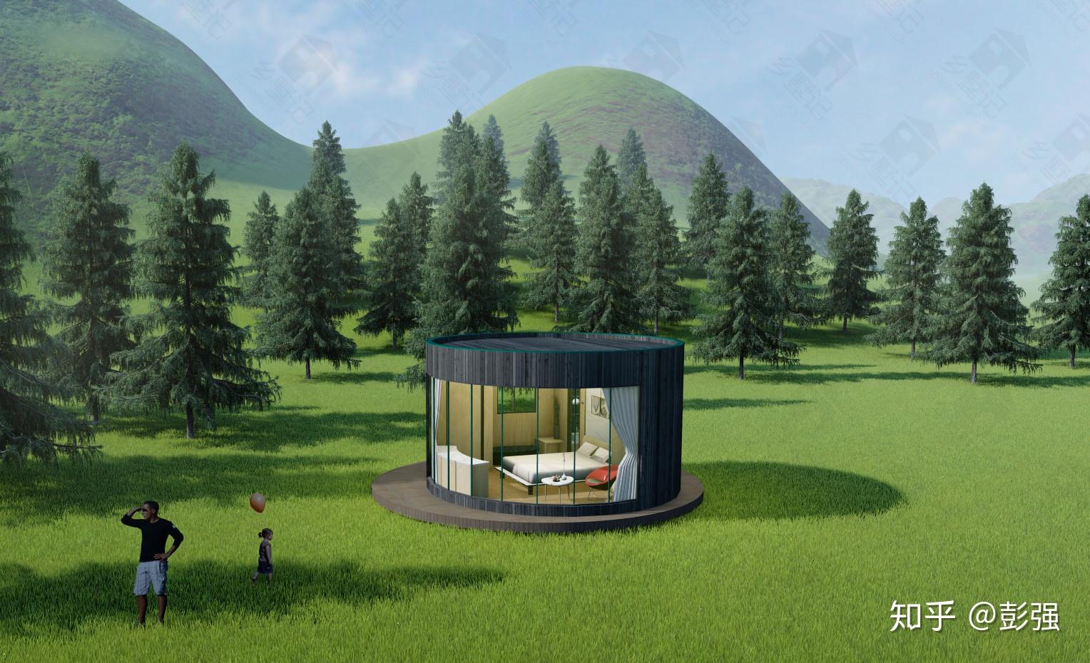 【乡墅记】微旅系列:篁里a0款圆形木屋野宿,让你的民宿梦不再遥远!