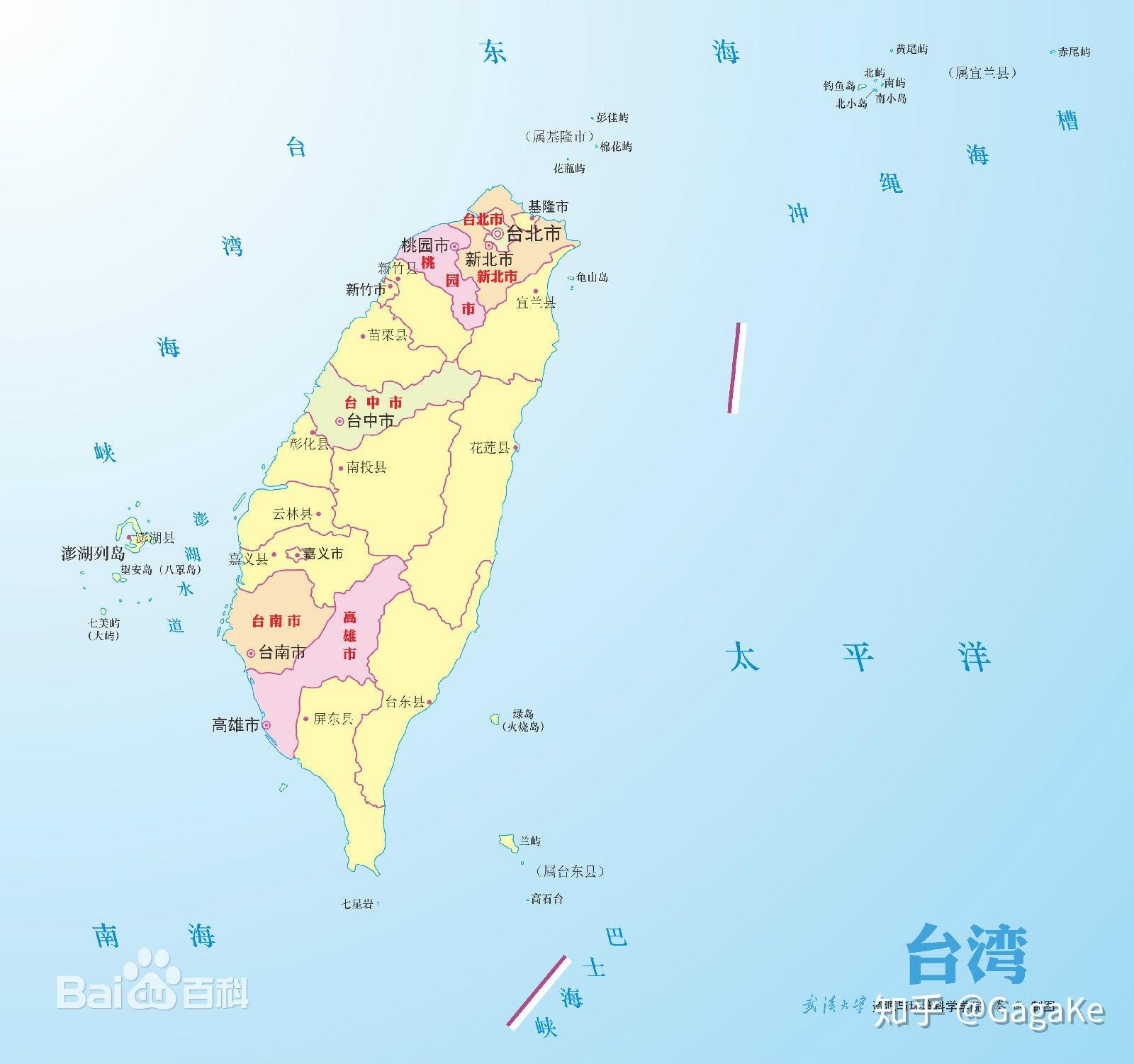 台湾省的地图-地图的台湾省(东部亚洲-亚洲)