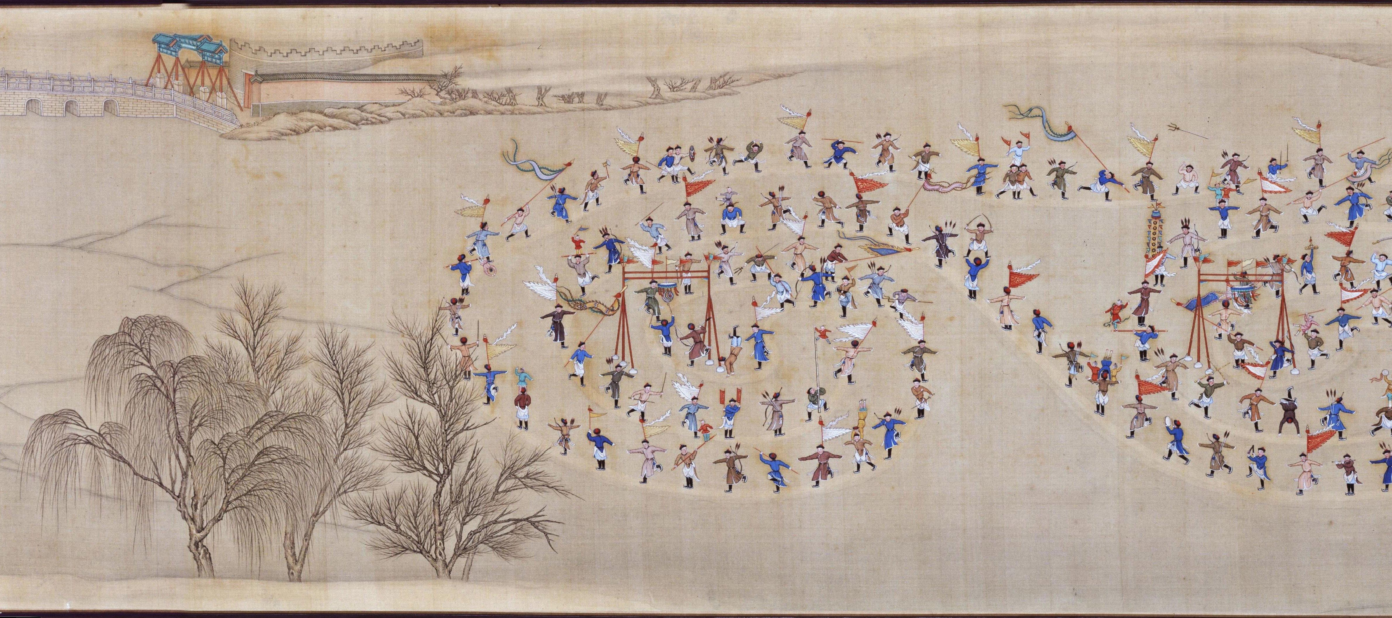 满清的“国俗”,乾隆皇帝喜爱的冰上运动,都在这画中 - 知乎