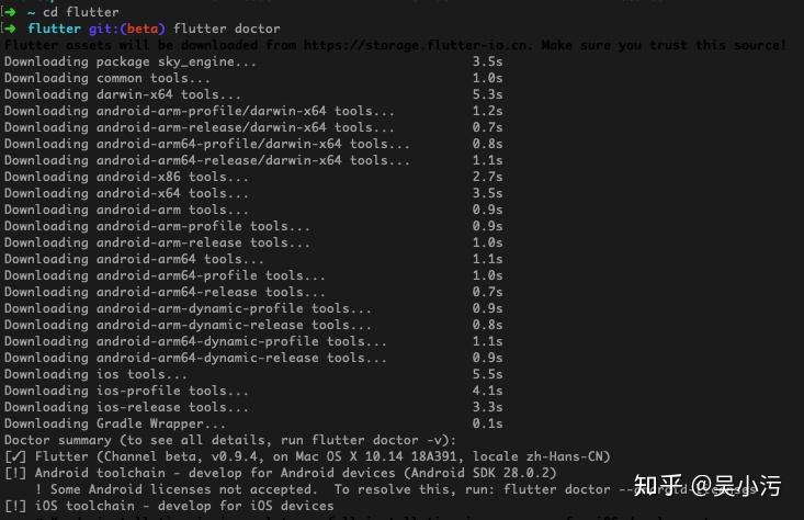 mac系统 flutter从安装到第一个应用 mac系统 flutter从安装到第一个应用