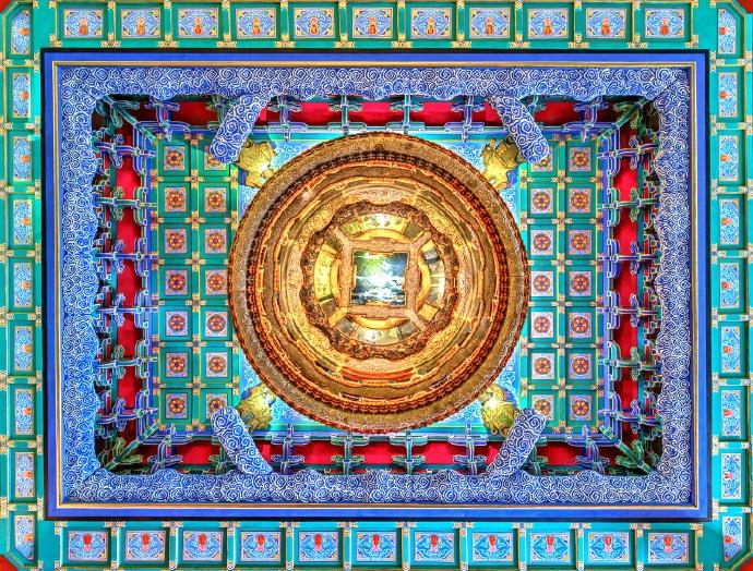 隆福寺藻井星图图片