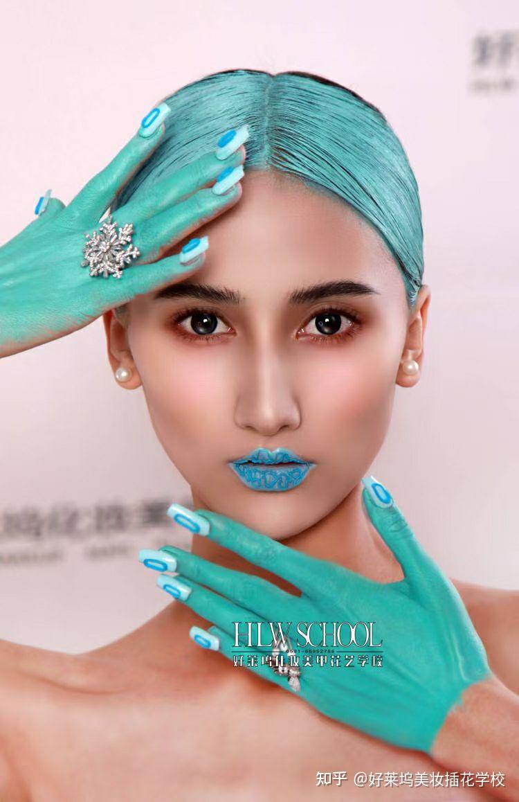 平面彩妆创意造型,山东济南好莱坞化妆美甲花艺学校