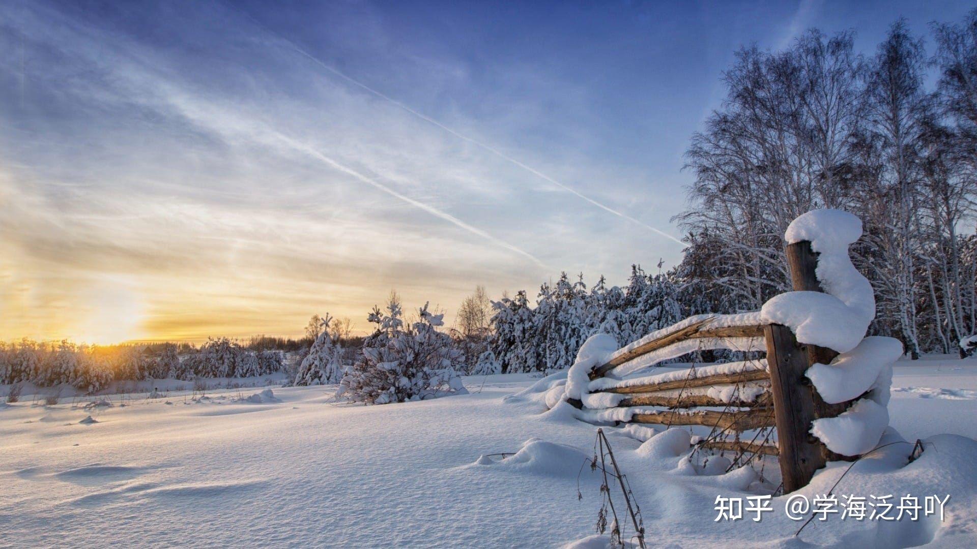 好看的冬季雪景白茫茫一片绝色风光高清桌面壁纸