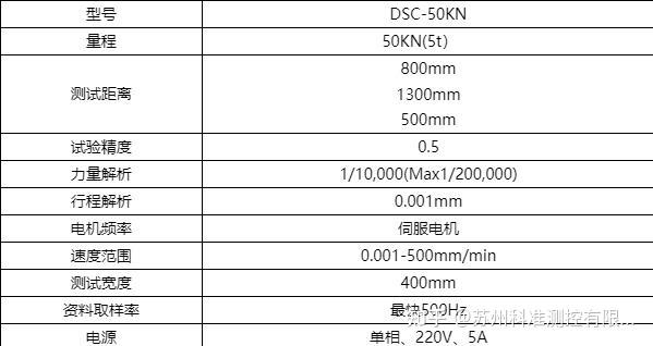 拉伸试验设备一览表图片