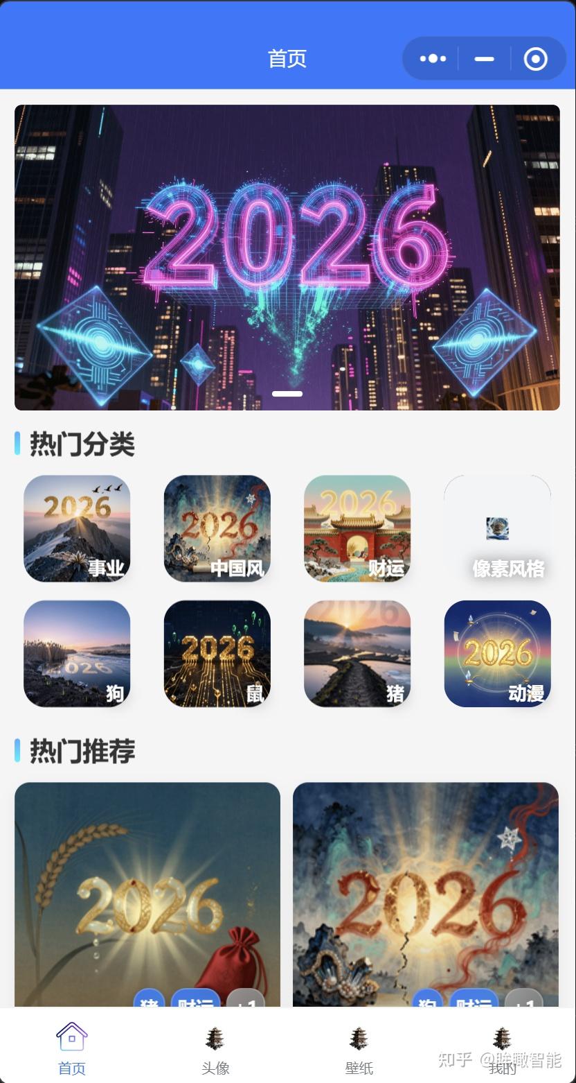 🎨 我用AI做了一个头像壁纸小程序,老婆都说好