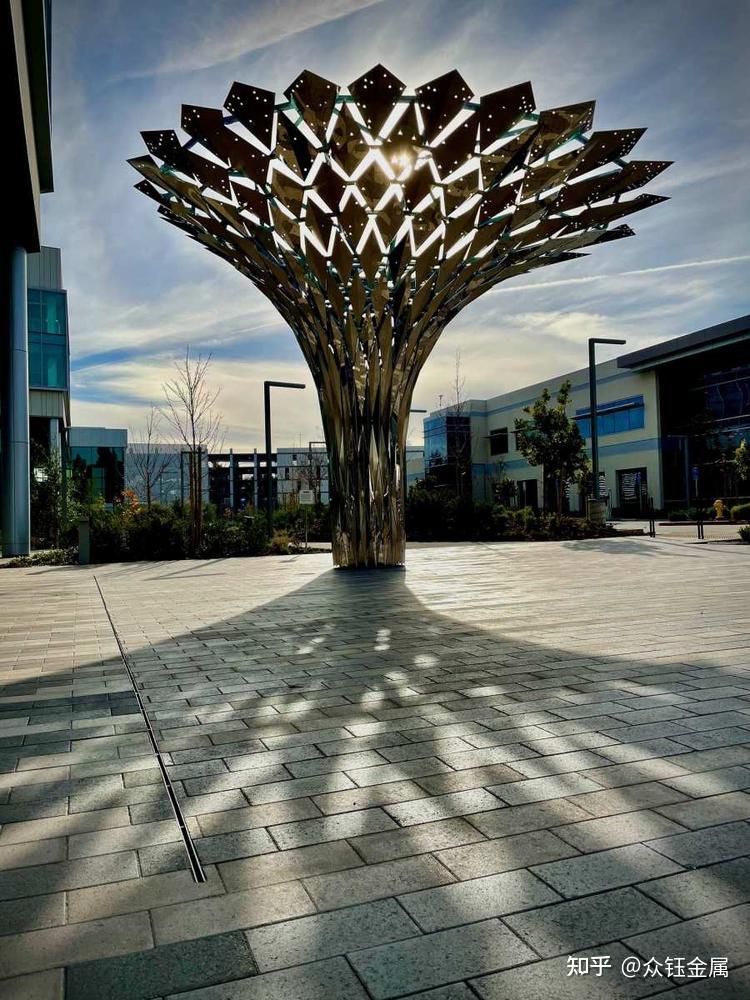 天空之树不锈钢镜面树雕塑