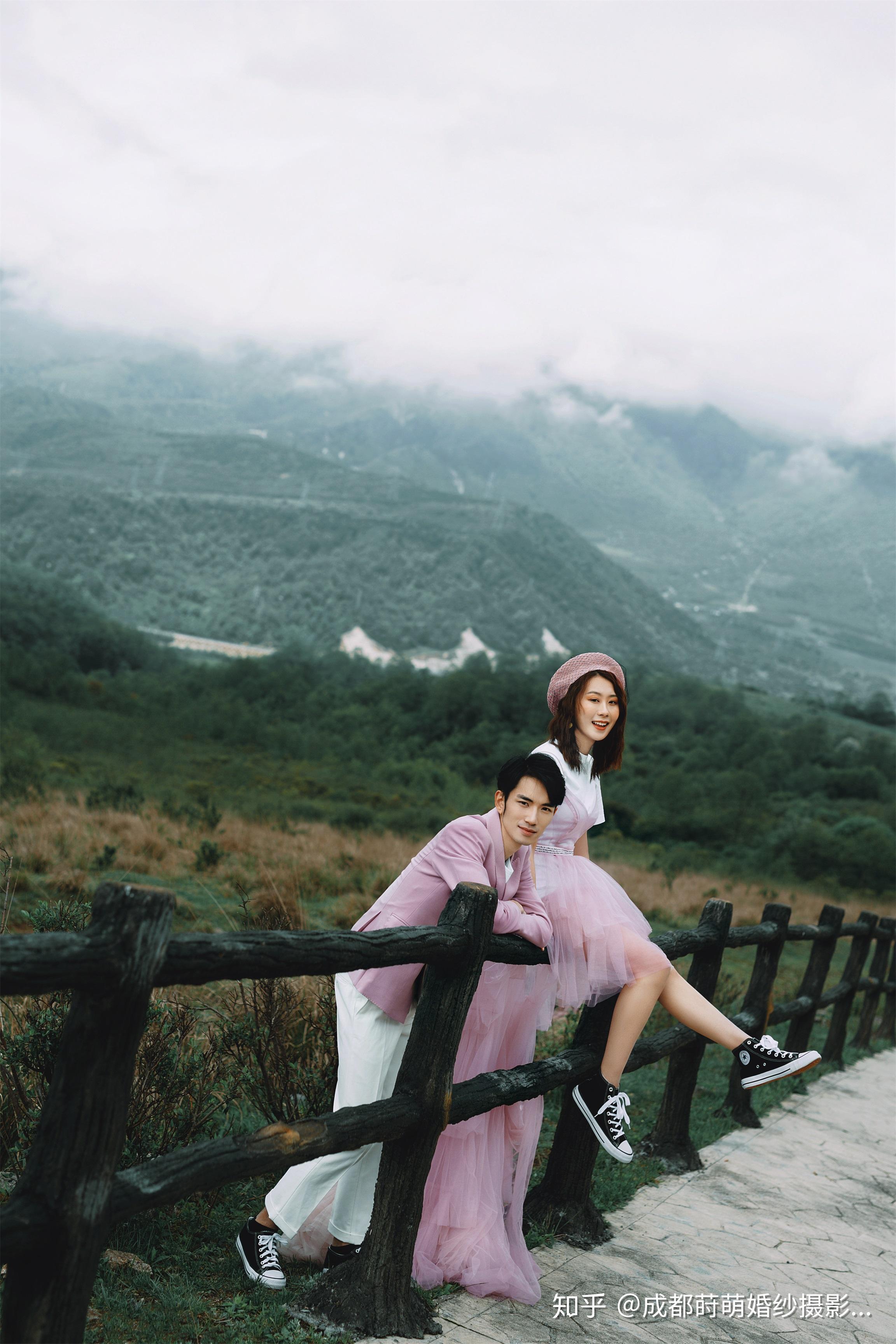 成都婚纱照川西旅拍孟获城婚纱照粉红纱纱系列