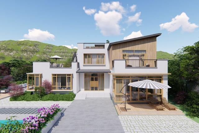 第二套:民宿风 现代风别墅