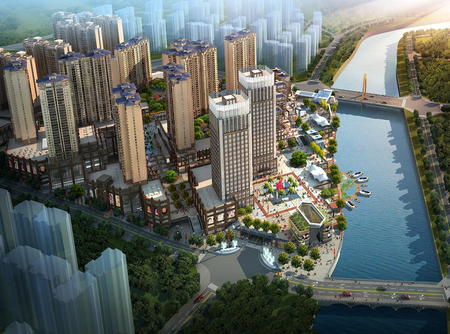 商业地产鹏达国际城效果图