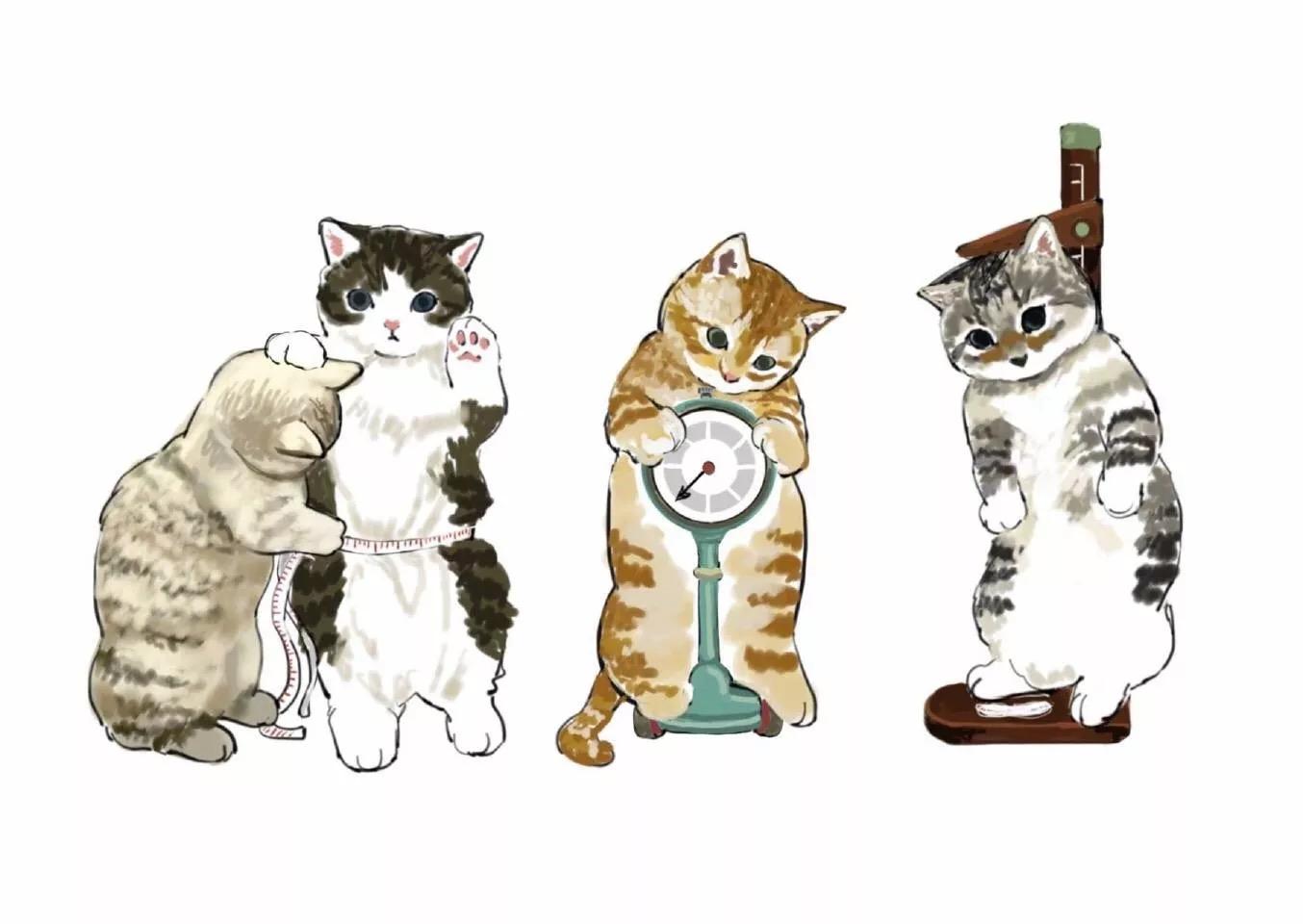 手绘猫咪可爱 - 堆糖，美图壁纸兴趣社区