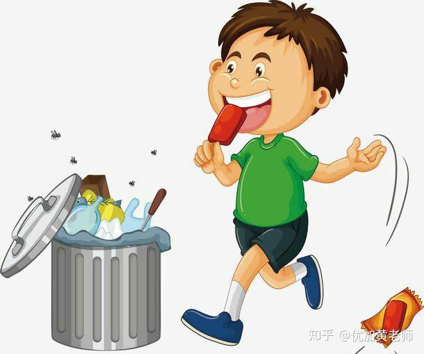 爱丢垃圾的点点维护公共卫生很重要