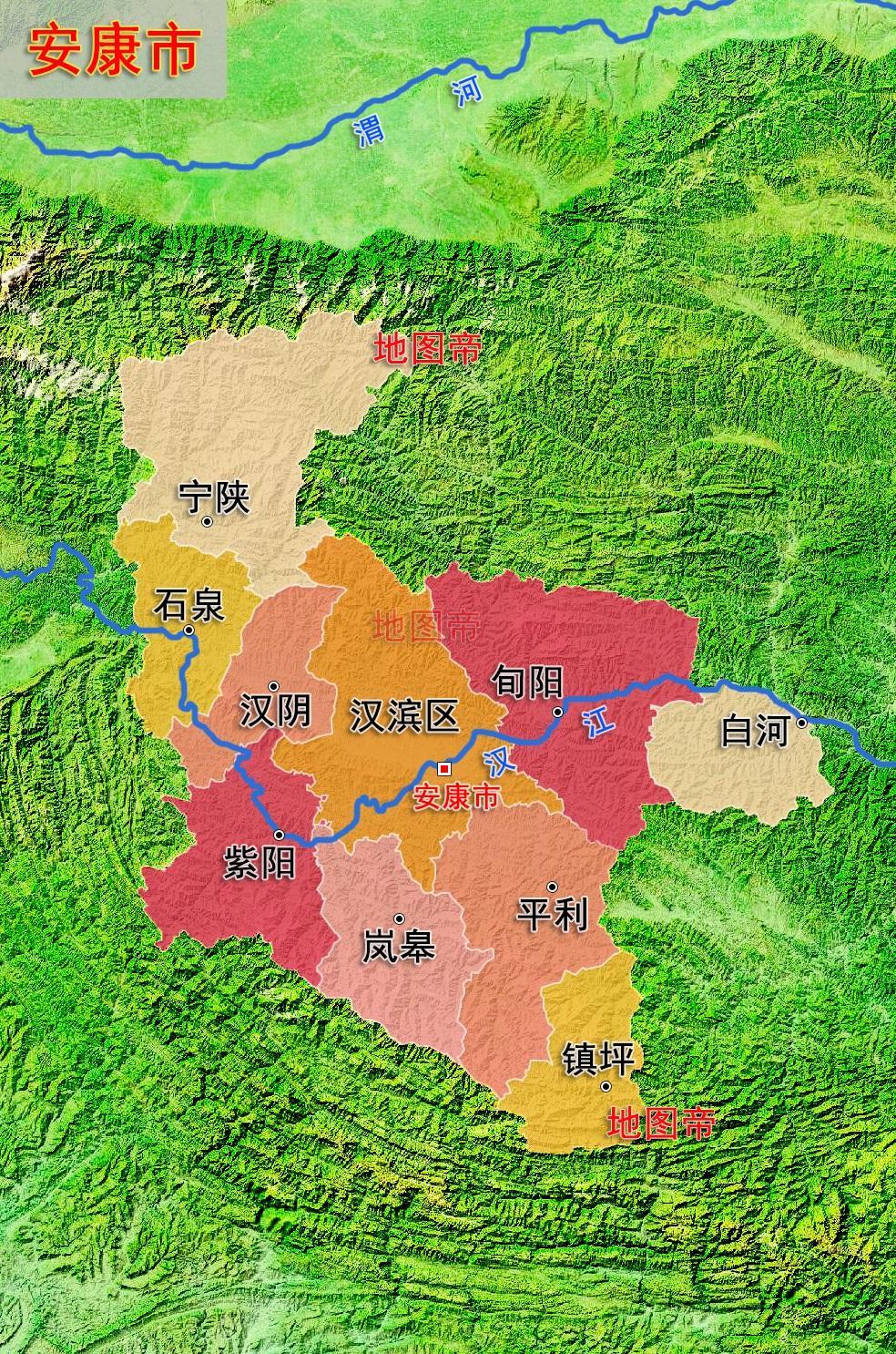 陕西安康地理位置图片