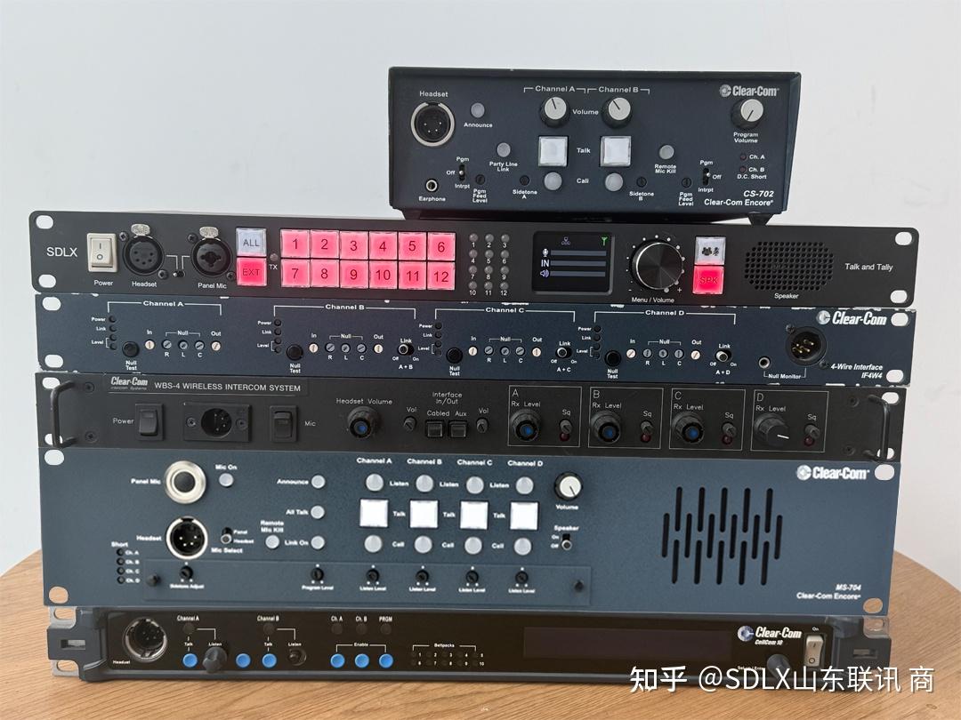 Clear-Com MS-704、 MS-702、IF4W4连接SDLX山东联讯无线通话设备
