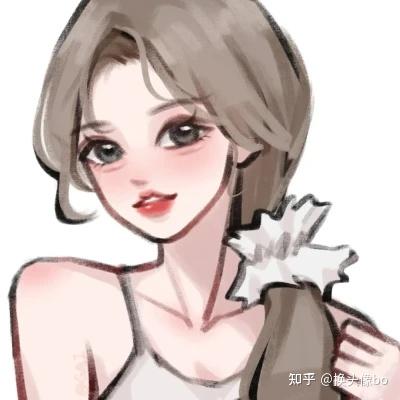 温柔女生头像手绘图片