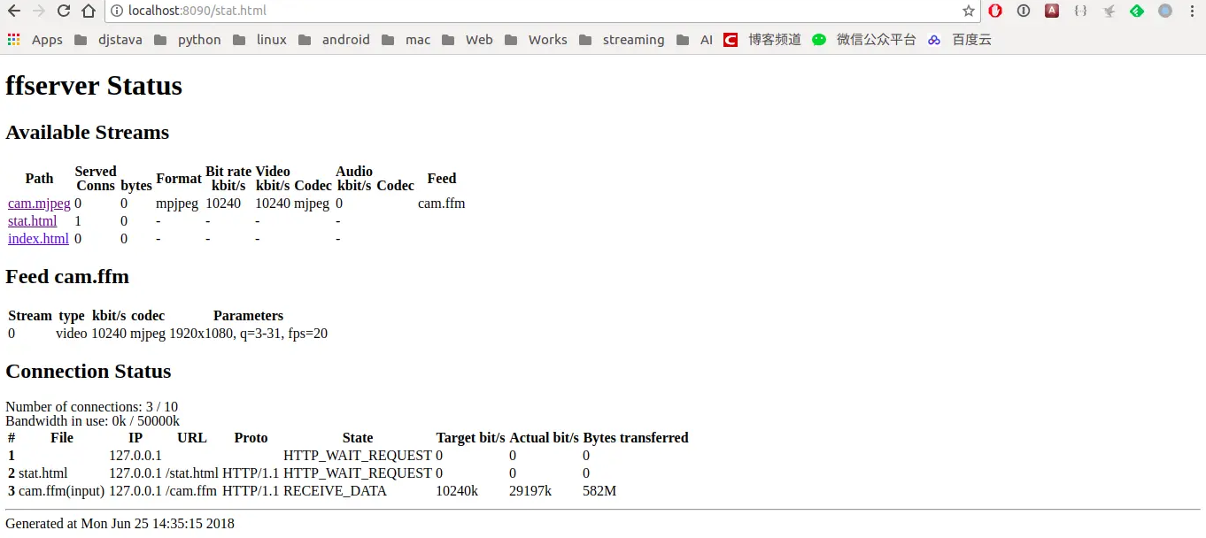 Ffmpeg ffserver http 