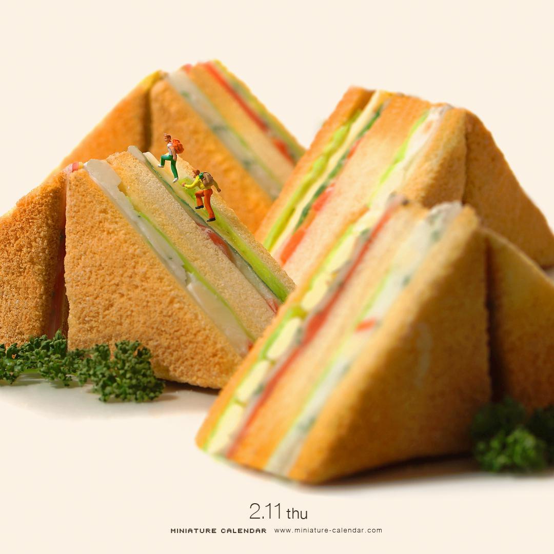 小人国大世界3田中达也创意微距摄影面包饼干等西式美食