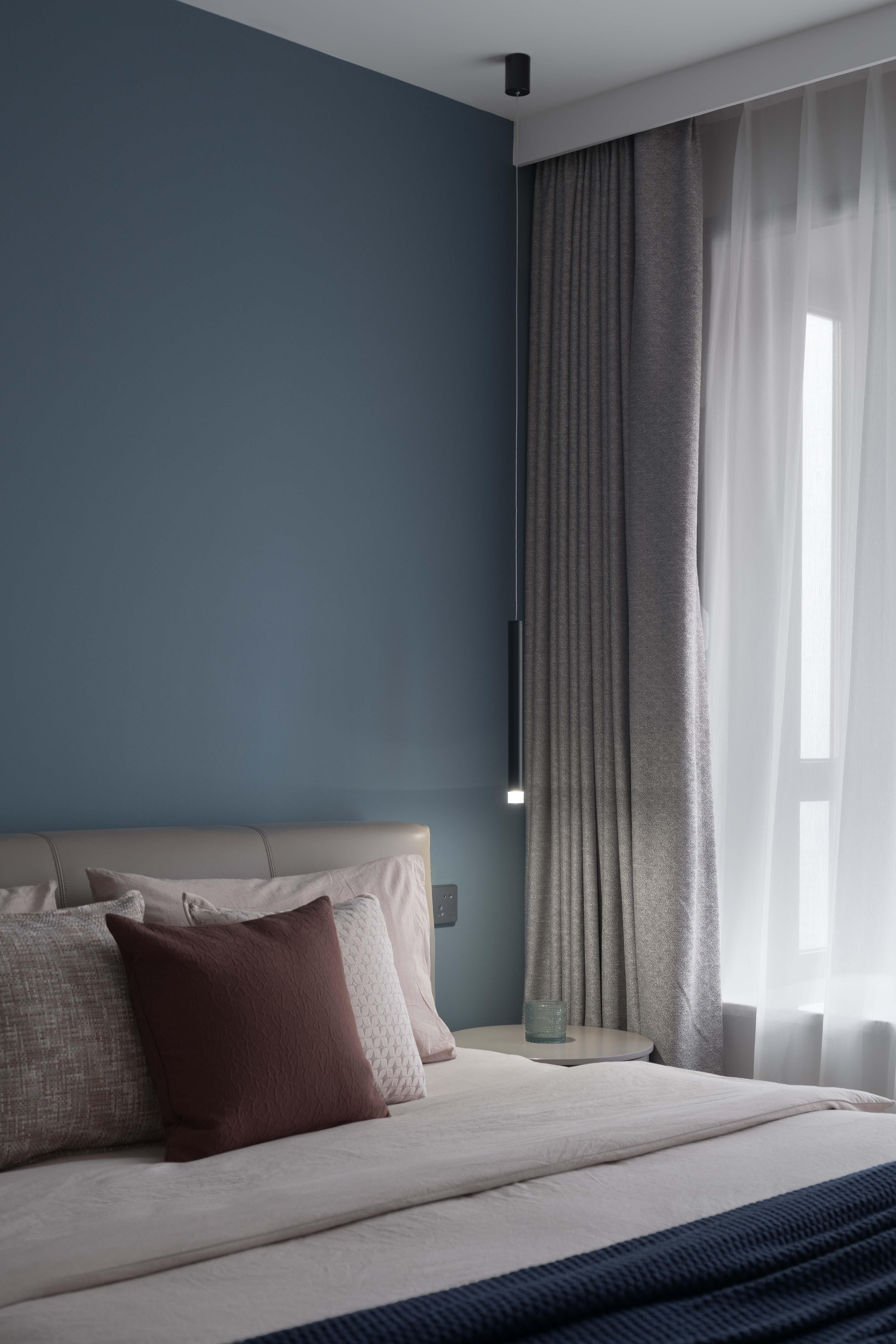 123㎡现代风灰色系亮色软装撞色艺术打造质感家