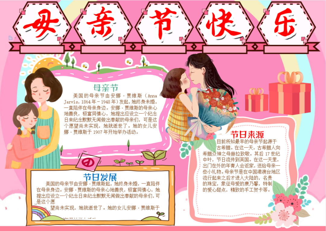母亲节手抄报+素材大全,快为孩子收藏!(超级温馨的母亲节手抄报教程来了,送给可爱的妈妈们)