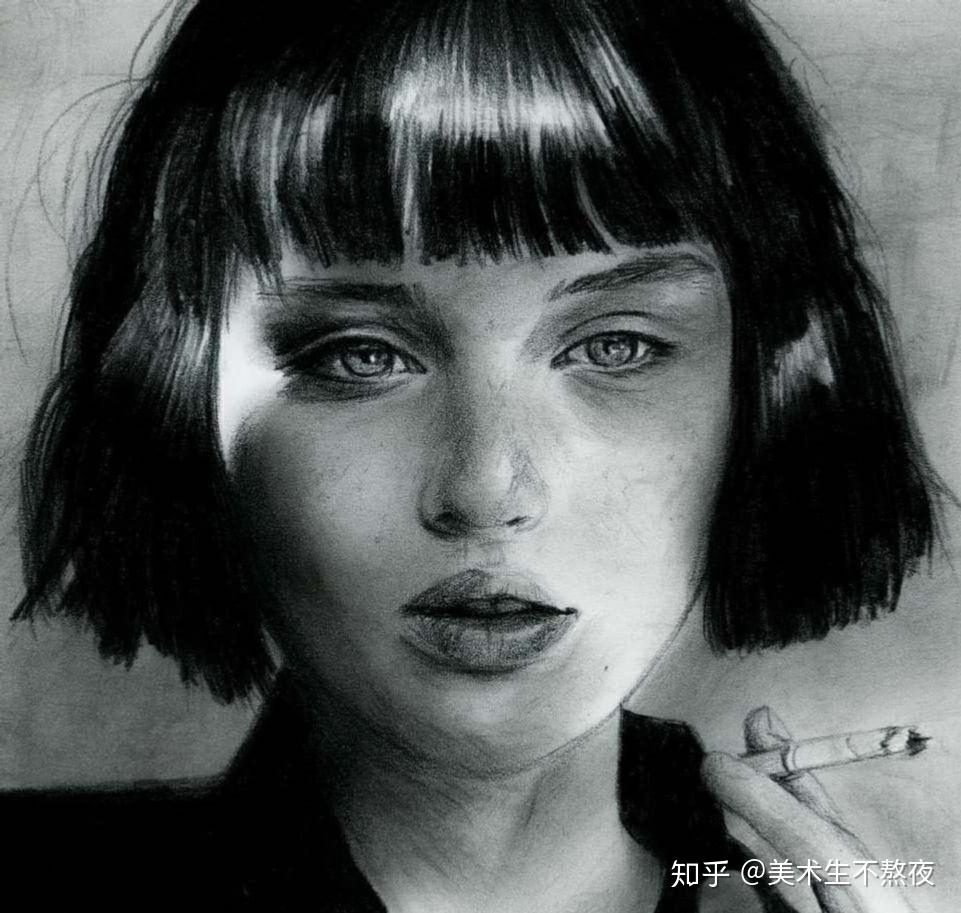 分享一组带情绪的素描分享