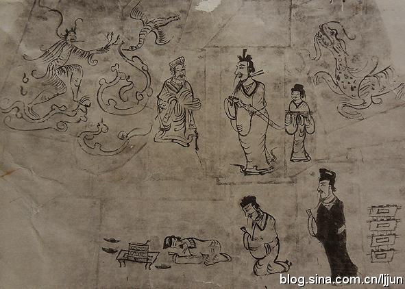 大连营城子汉墓壁画《导引升天图》